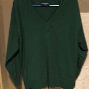 Lane Bryant Forest Green V-Neck Sweater